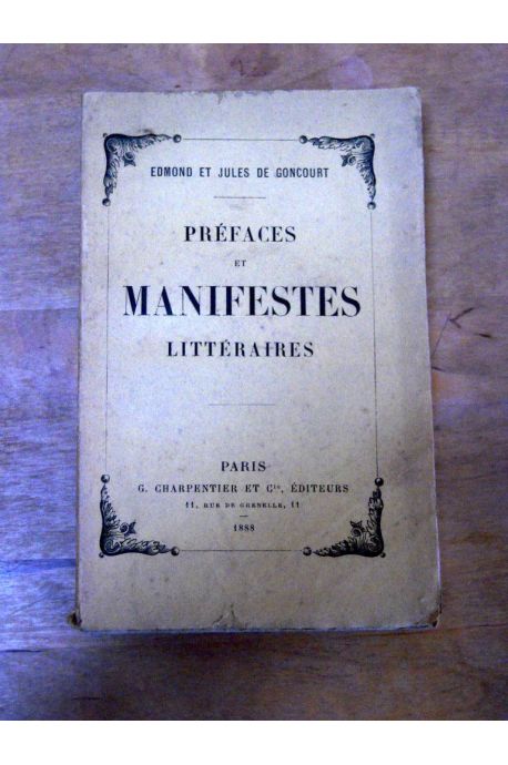 Préfaces et manifestes littéraires