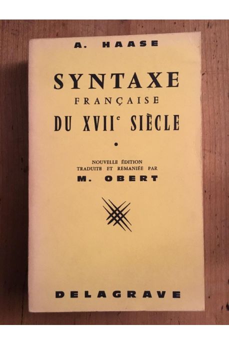 Syntaxe française du XVII° siècle