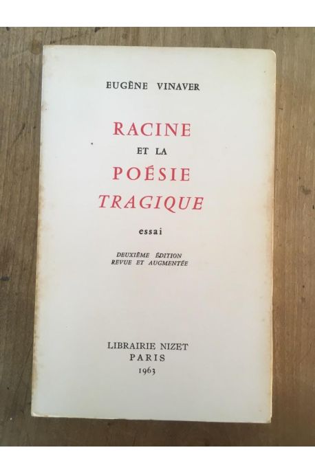 Racine et la poésie tragique