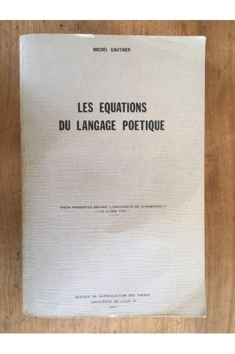 Les équations du langage poétique