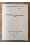 Etudes sur le XVIIIe siècle Tome III