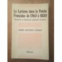 Le Lyrisme Dans La Poésie Française de 1760 À 1820