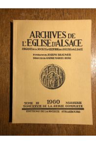 Archives de l'Eglise d'Alsace 1960