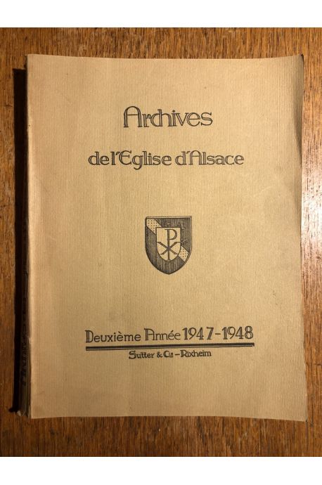 Archives de l'Eglise d'Alsace 1947-48