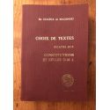 Choix de textes relatifs aux constitutions et aux règles O.M.I.