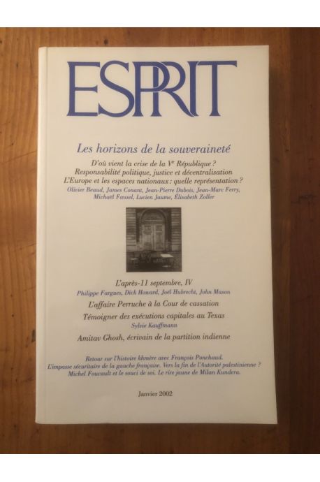 Revue Esprit Janvier 2002 Les horizons de la souveraineté