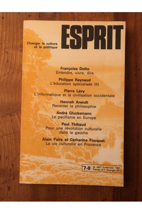 Revue Esprit Juillet-Août 1982