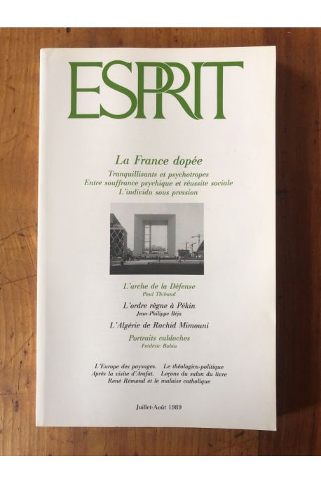 Revue Esprit Juillet-Août 1989 La France dopée