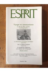 Revue Esprit Septembre 1989 Voyage en communismes