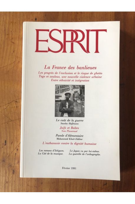 Revue Esprit Février 1991 La France des banlieues