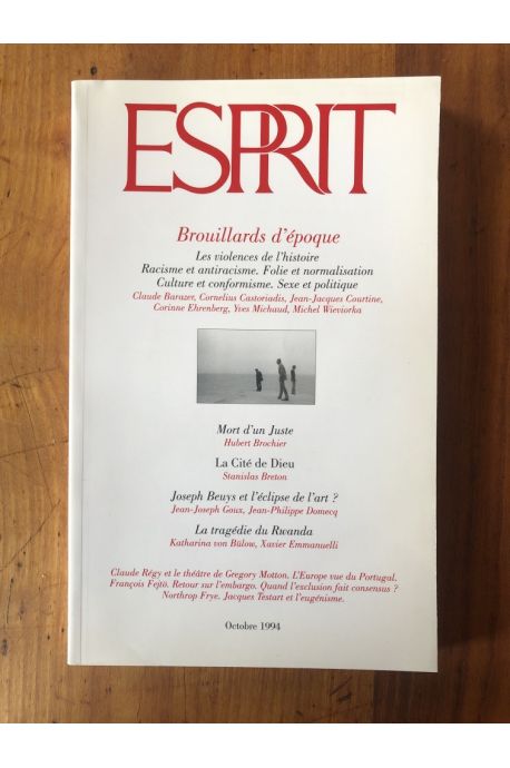 Revue Esprit Octobre 1994 Brouillards d'époque