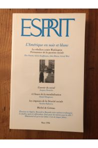 Revue Esprit Mars 1996 L'Amérique en noir et blanc