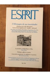 Revue Esprit Mai 1996, L'Allemagne de nos incertitudes