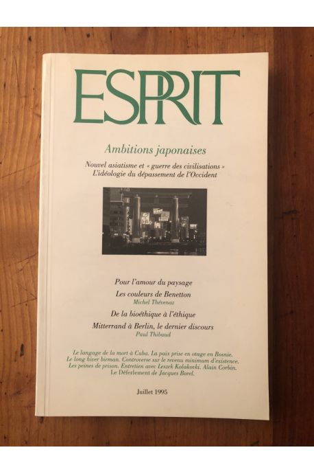 Revue Esprit Juillet 1995 Ambitions japonaises