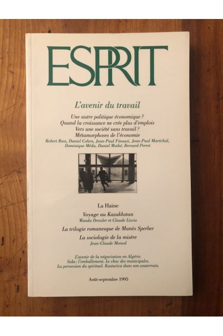 Revue Esprit Août-septembre 1995 L'avenir du travail