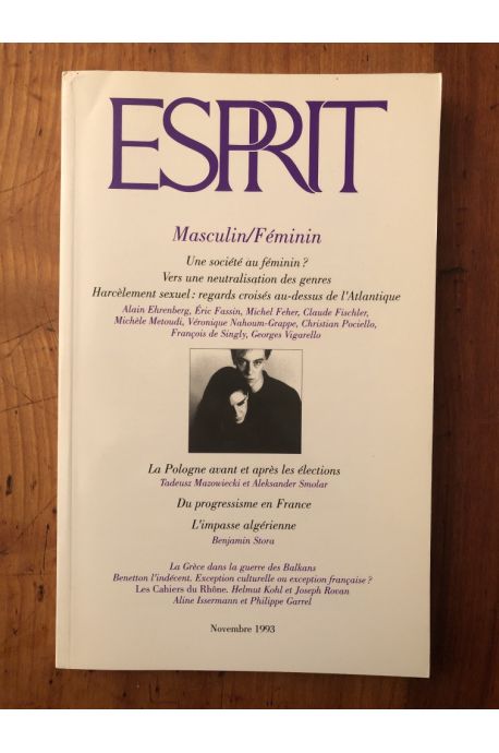 Revue Esprit Novembre 1993 Masculin/Féminin