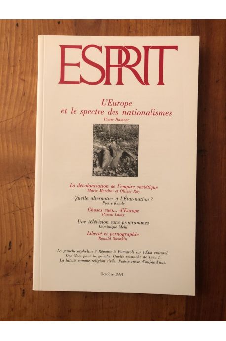 Revue Esprit Octobre 1991 L'Europe et le spectre des nationalismes