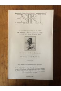 Esprit Décembre 1988 L'extrême pauvreté et le RMI