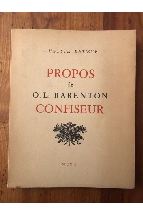 Propos de O.L. Barenton confiseur