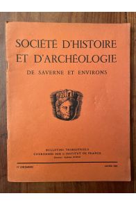 Bulletin de la Société d'histoire et d'Archéologie de Saverne et environs, Bulletin IV de l'année 1961