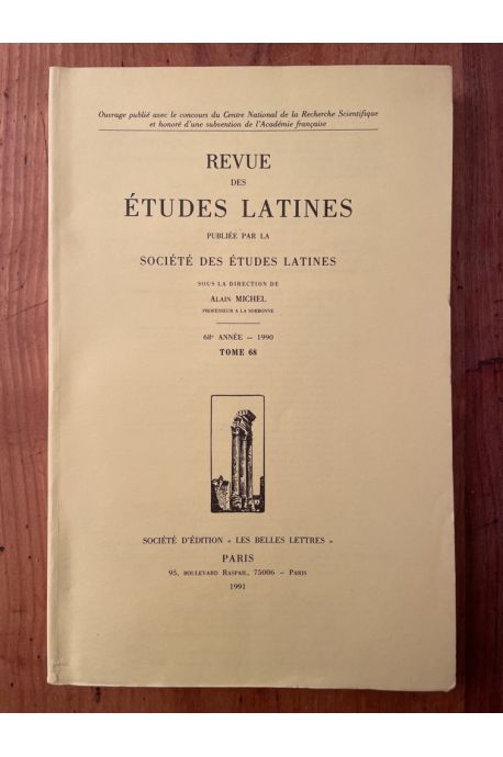 Revue des études latines 1990 Tome 68