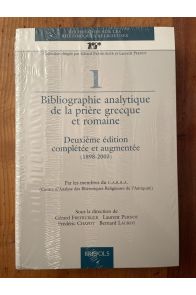 Bibliographie analytique de la prière grecque et romaine