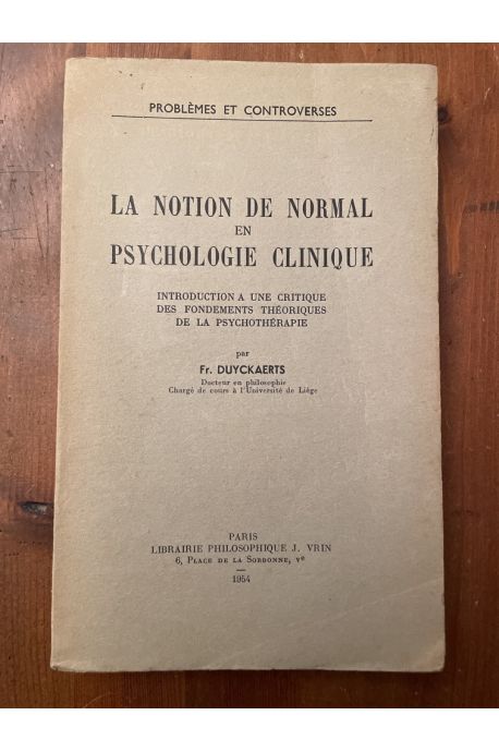 La notion de normal en psychologie clinique