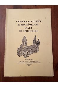 Cahiers alsaciens d'archéologie d'art et d'histoire Tome XXIII