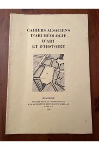 Cahiers alsaciens d'archéologie d'art et d'histoire Tome XXI