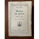 Oeuvre en prose, Morceaux choisis