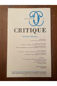 Critique N°787 Décembre 2012, Retour à Dewey