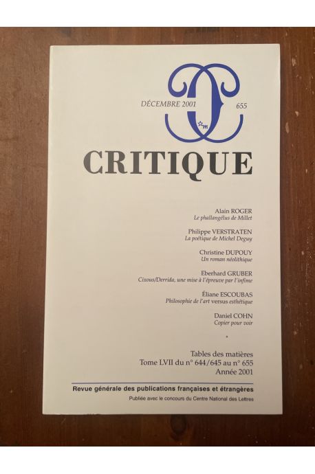 Critique N°655 Décembre 2001