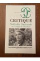 Critique N°656-657 Janvier-Février 2002, Nathalie Sarraute ou l'usage de l'écriture