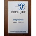 Critique N°781-782 Juin-Juillet 2012, Biographies modes d'emploi