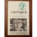 Critique N°687-688 Août-Septembre 2004, Jean Starobinski