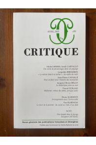 Critique N°695 Avril 2005