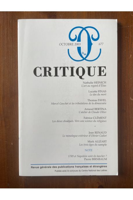 Critique N°677 Octobre 2003