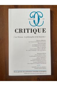 Critique N°682 Mars 2004, Léo Strauss : le philosophe et les faucons