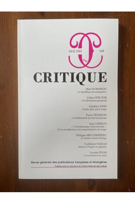 Critique N°648 Mai 2001