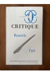 Critique N°649-650 Juin-Juillet 2001, Rouvrir l'Art