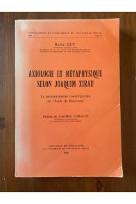 Axiologie et métaphysique selon Joaquim Xirau, Le personnalisme contemporain de l'Ecole de Barcelone