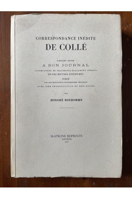 Correspondance inédite de Collé