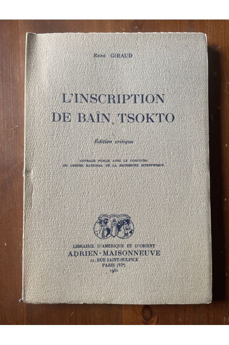 L'inscription de Baïn Tsokto, Edition critique