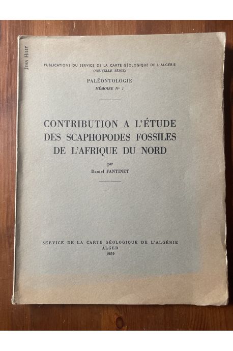 Contribution à l'étude des Scaphopodes fossiles de l'Afrique du Nord