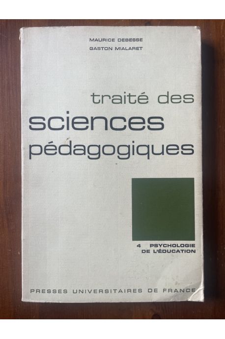 Traité des sciences pédagogiques, Tome 4, Psychologie de l'éducation