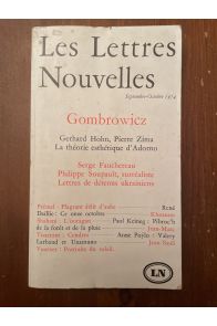 Les lettres nouvelles Septembre-Octobre 1974, Gombrowicz