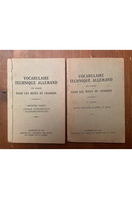 Vocabulaire technique allemand en usage dans les mines de charbon (2 volumes)