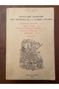 Inventaire sommaire des archives de la guerre 1914-1918