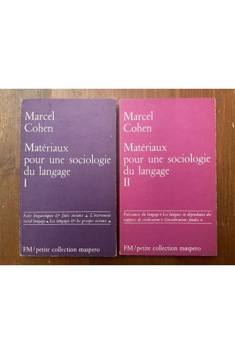 Matériaux pour une sociologie du langage (2 volumes)