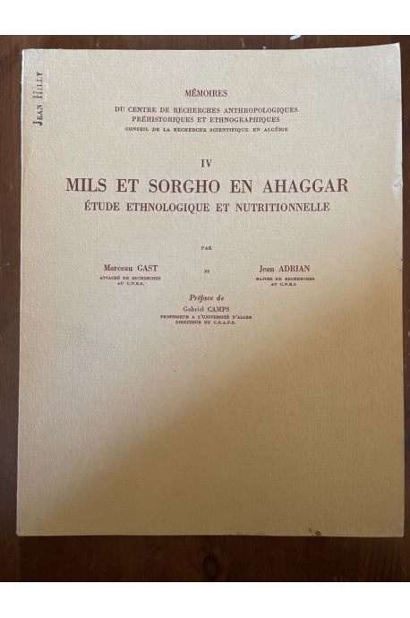 Mils et sorgho en Ahaggar, étude ethnologique et nutritionnelle